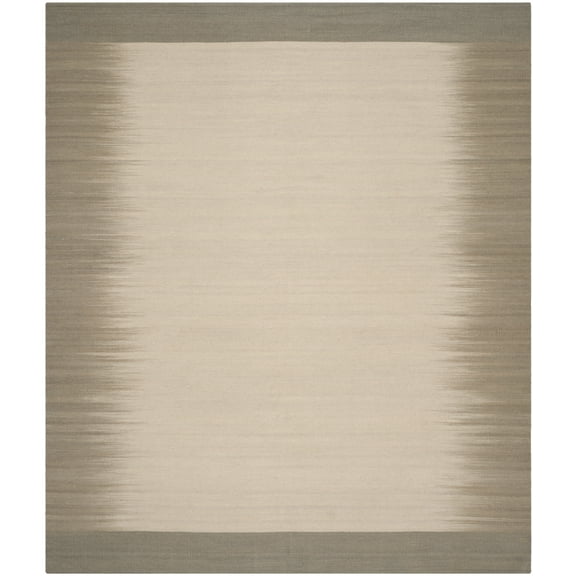SAFAVIEH Kilim Anima Geometric Wool Area Rug, Beige/Light Green, 8' x 10'