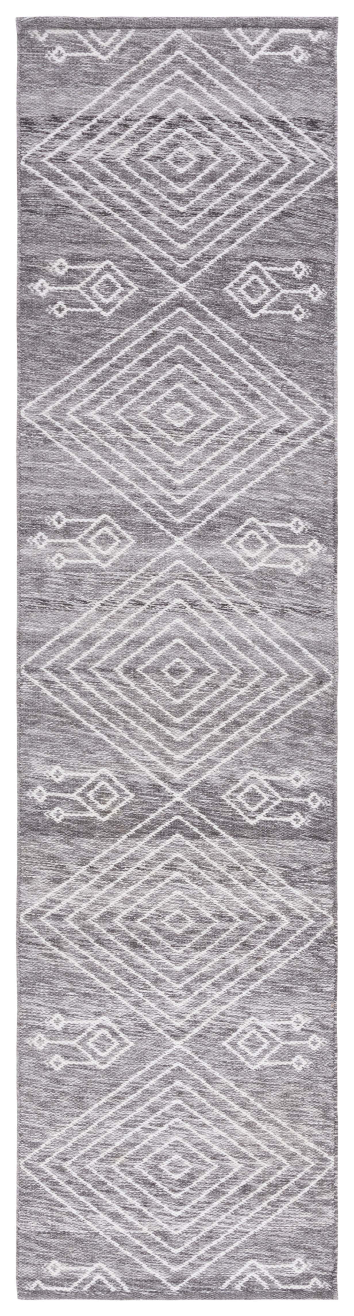 Safavieh Kilim Asa Geometric Polyester Runner Rug, Gray/Ivory, 2'3" x 9'