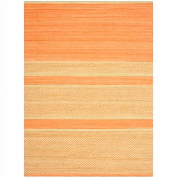 SAFAVIEH Kilim Aylmer Striped Wool Area Rug, Orange/Lime, 8' x 10'