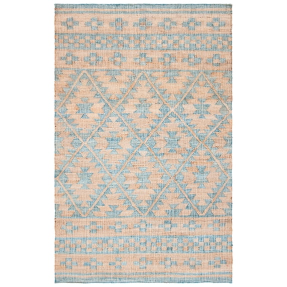 SAFAVIEH Kilim Balfour Tribal Area Rug, Blue/Natural, 5' x 8'