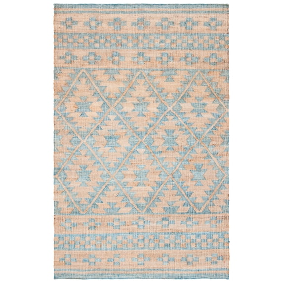 SAFAVIEH Kilim Balfour Tribal Area Rug, Blue/Natural, 6' x 9'