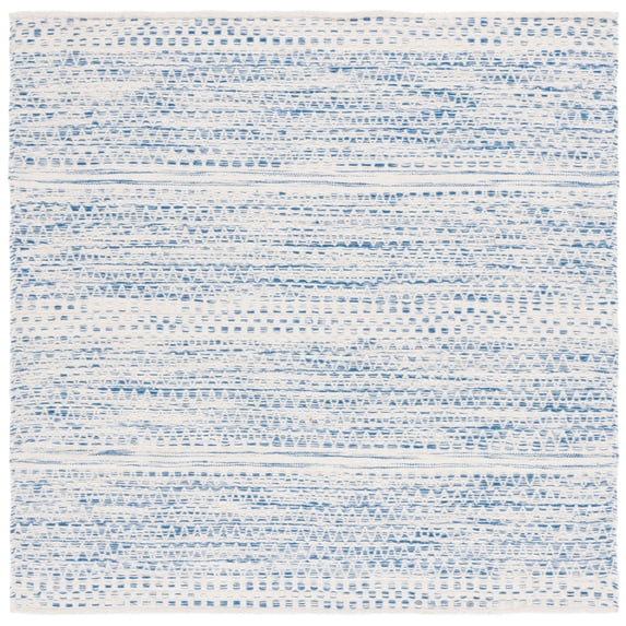 SAFAVIEH Kilim Blazhe Tribal Area Rug, Ivory/Blue, 6' x 6' Square