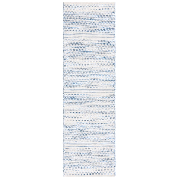 SAFAVIEH Kilim Blazhe Tribal Runner Rug, Ivory/Blue, 2'3" x 8'