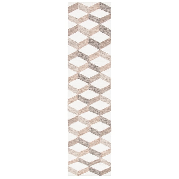 SAFAVIEH Kilim Brenton Geometric Runner Rug, Ivory/Brown, 2'3" x 9'