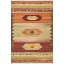SAFAVIEH Kilim Cabrail Southwestern Wool Area Rug, Brown/Multi, 8' x 10'