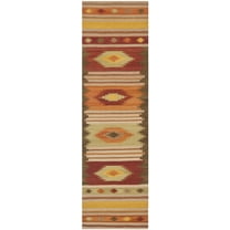 SAFAVIEH Kilim Cabrail Southwestern Wool Runner Rug, Brown/Multi, 2'3" x 10'