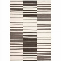 SAFAVIEH Kilim Caiside Abstract Wool Area Rug, Brown/Ivory, 4' x 6'
