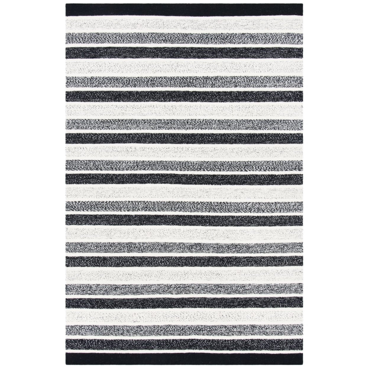 SAFAVIEH Kilim Carlie Striped Area Rug, Black/Ivory, 5' x 8'