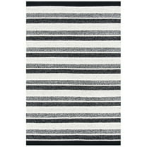 SAFAVIEH Kilim Carlie Striped Area Rug, Black/Ivory, 8' x 10'