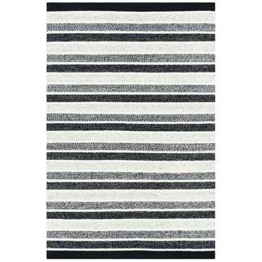 SAFAVIEH Kilim Carlie Striped Area Rug, Black/Ivory, 8' x 10'
