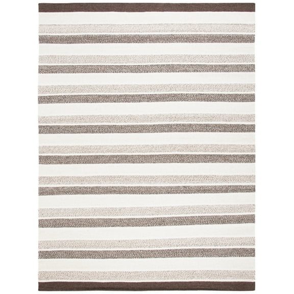 SAFAVIEH Kilim Carlie Striped Area Rug, Ivory/Brown, 8' x 10'