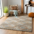 thumbnail image 1 of SAFAVIEH Kilim Carmella Geometric Trellis Wool Area Rug, Sage/Gold, 4' x 6', 1 of 7