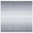 thumbnail image 1 of SAFAVIEH Kilim Cayley Striped Polyester Area Rug, Dark Grey/Ivory, 6' x 6' Square, 1 of 8
