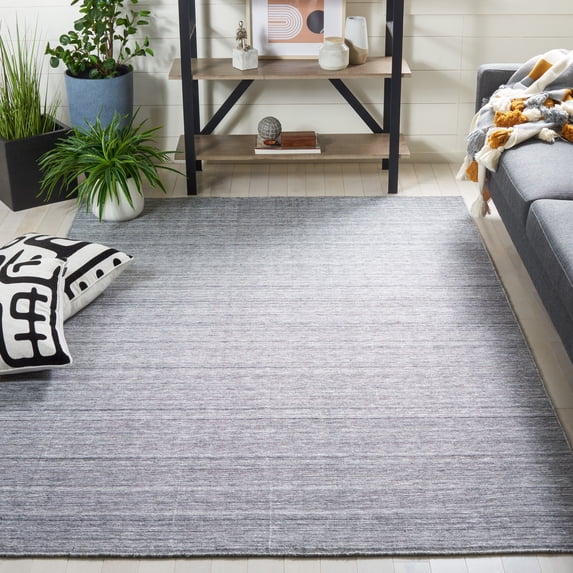 Safavieh Kilim Cemal Striped Polyester Area Rug, Gray/Ivory, 6' x 6' Square
