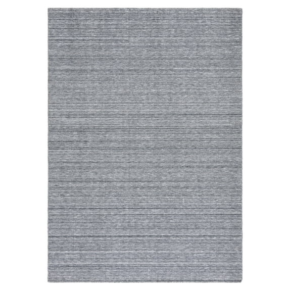 SAFAVIEH Kilim Cemal Striped Polyester Area Rug, Grey/Ivory, 8' x 10'