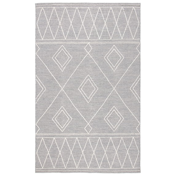 SAFAVIEH Kilim Chloe Tribal Area Rug, Grey/Ivory, 4' x 6'