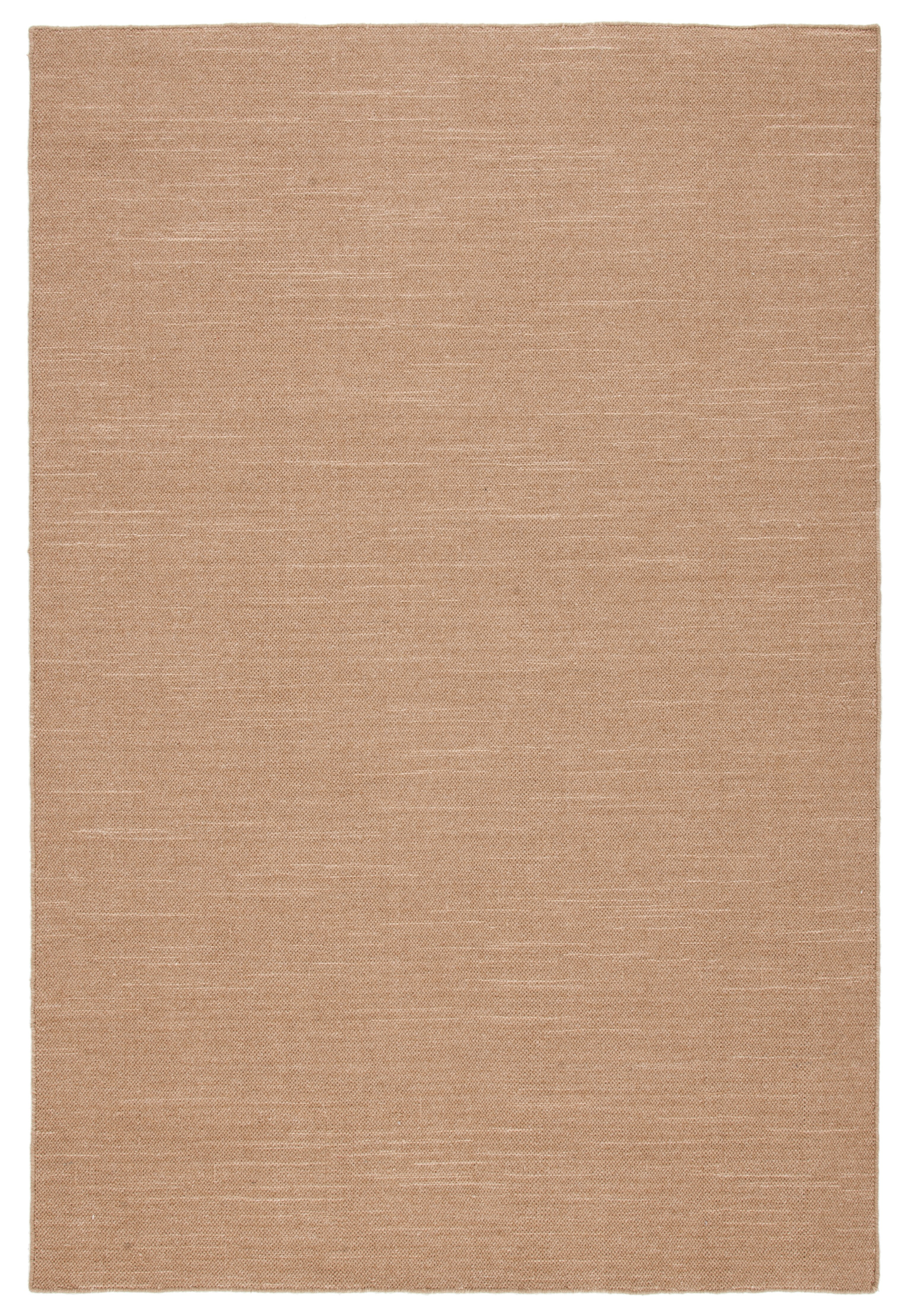 Handwoven Brown Wool Flatweave Rug, 4' x 6'