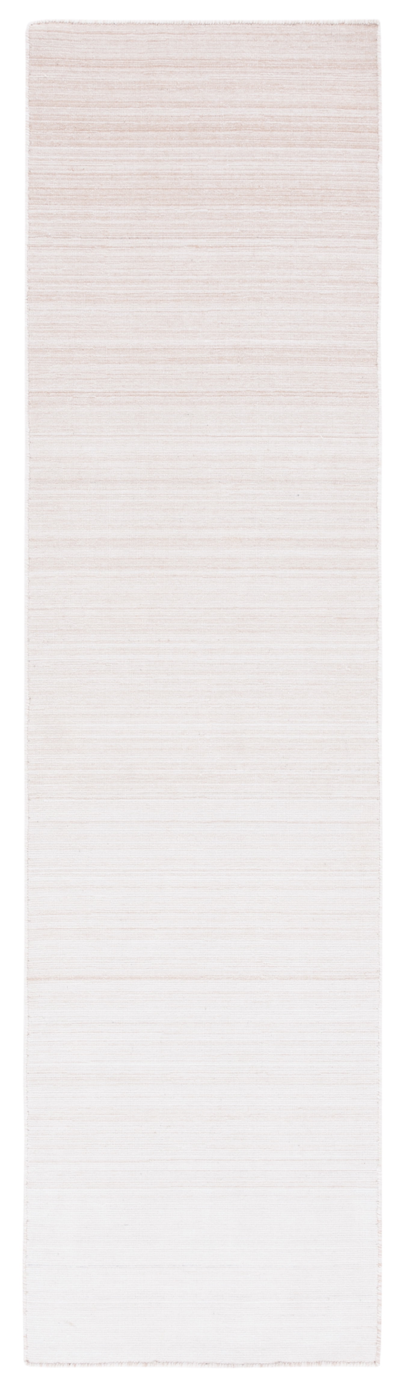 Beige Flatweave Handmade Wool Runner Rug