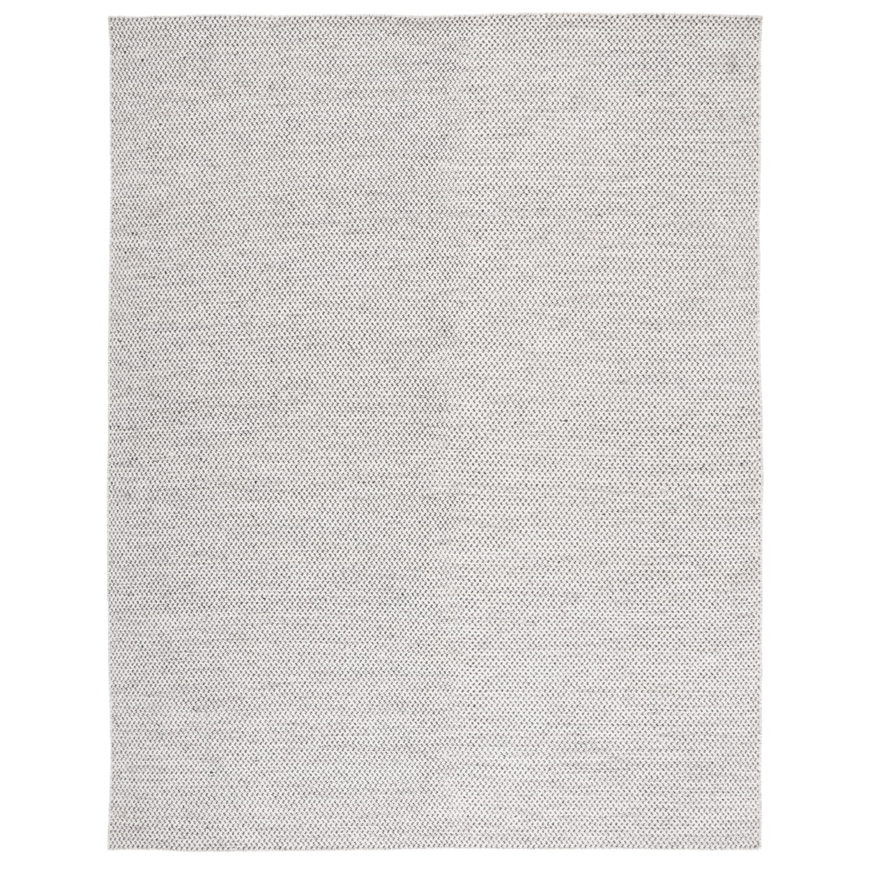 Ivory Flat Woven Wool 8' x 10' Handmade Area Rug