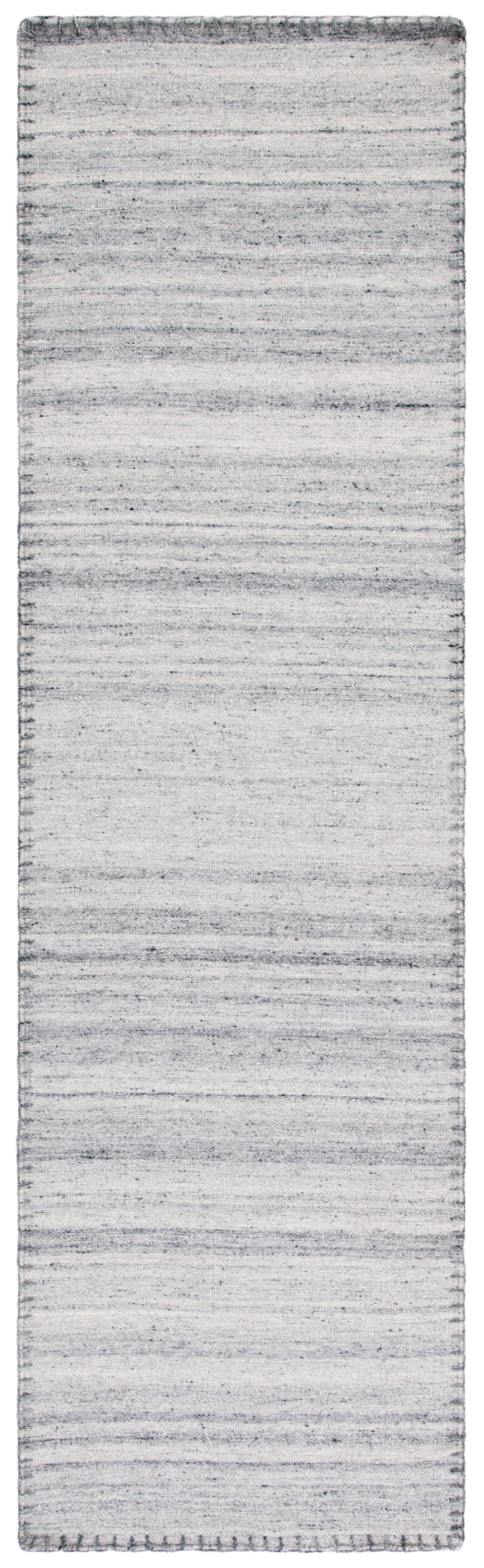 Gray Handmade Wool Flat Woven Runner Rug 2'3" x 9'