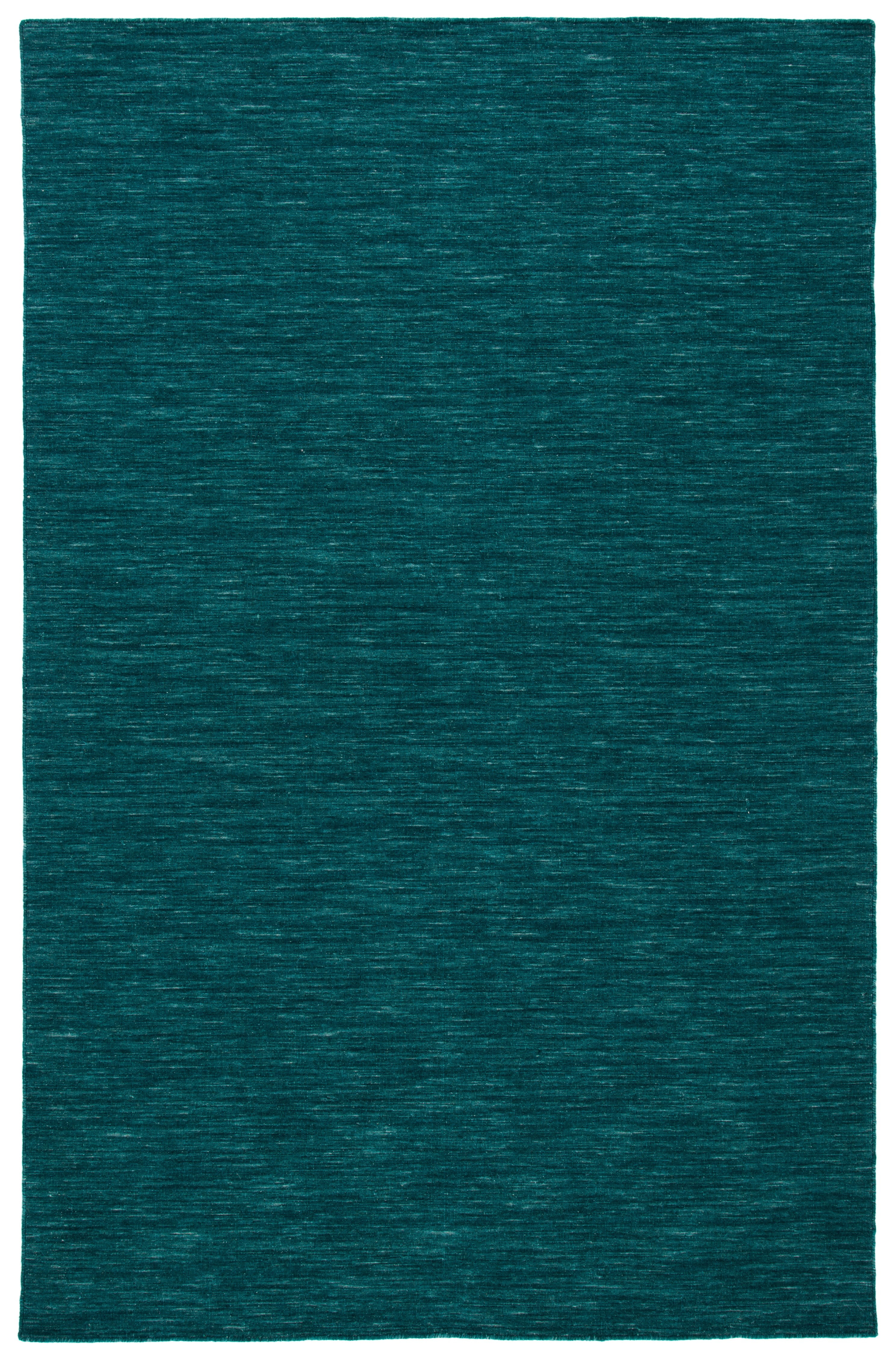 Handmade Dark Green Wool and Cotton Flatweave Rug, 3' x 5'