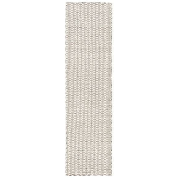 SAFAVIEH Kilim Coretta Geometric Runner Rug, Light Brown/Ivory, 2'3" x 9'