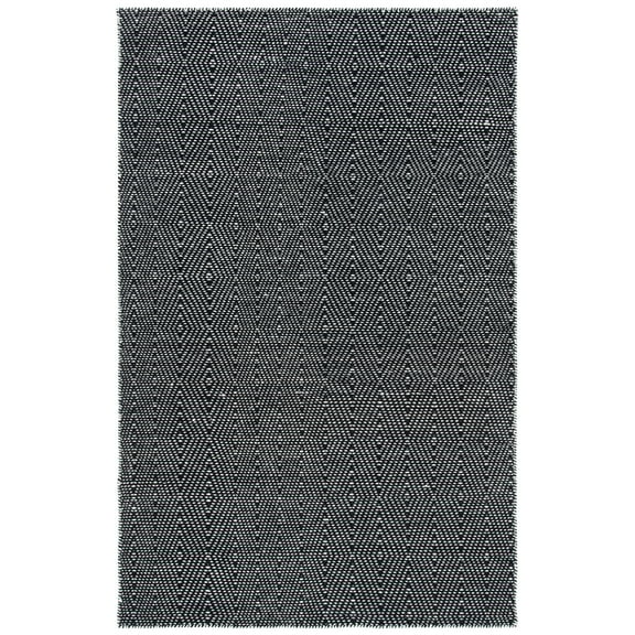 SAFAVIEH Kilim Cynthia Diamond Area Rug, Black/Ivory, 4' x 6'
