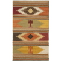 SAFAVIEH Kilim Deemer Southwestern Wool Area Rug, Red/Multi, 3' x 5'