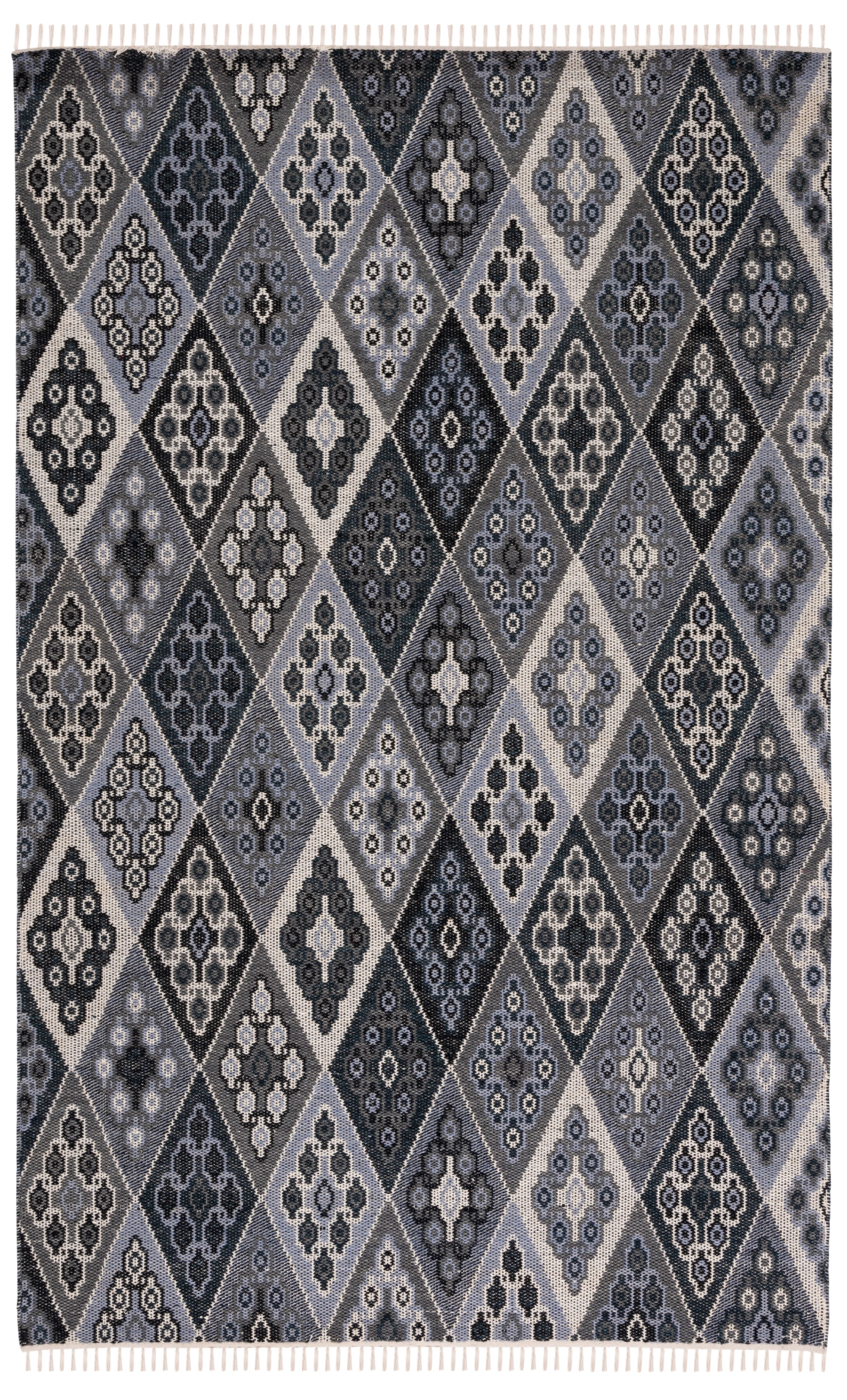 SAFAVIEH Kilim Derrick Tribal Wool Area Rug, Black/Grey, 3' x 5'