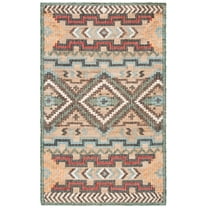 SAFAVIEH Kilim Dewayne Tribal Area Rug, Natural/Blue, 8' x 10'
