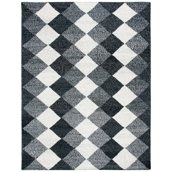 SAFAVIEH Kilim Einri Diamond Area Rug, Black/Ivory, 8' x 10'