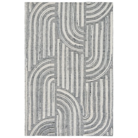 SAFAVIEH Kilim Elwin Geometric Area Rug, Dark Grey/Ivory, 8' x 10'