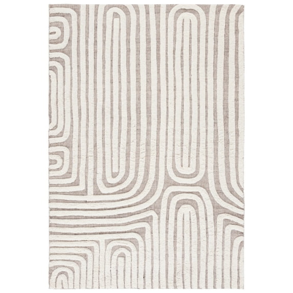 SAFAVIEH Kilim Genette Geometric Area Rug, Beige/Ivory, 4' x 6'