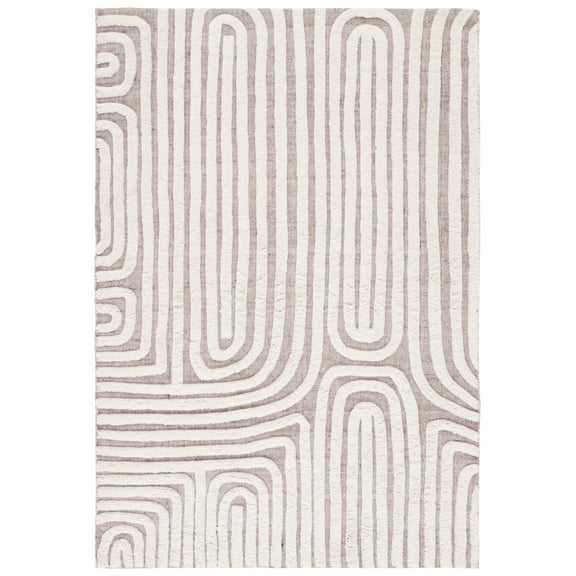 SAFAVIEH Kilim Genette Geometric Area Rug, Beige/Ivory, 4' x 6'