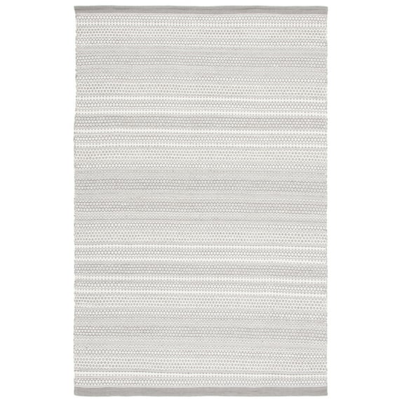 SAFAVIEH Kilim Granville Striped Cotton Area Rug, Grey/Beige, 3' x 5'
