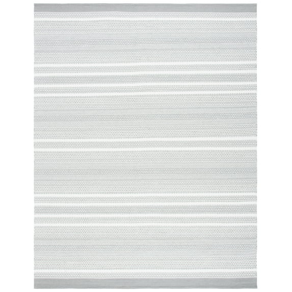 SAFAVIEH Kilim Granville Striped Cotton Area Rug, Grey/Beige, 9' x 12'