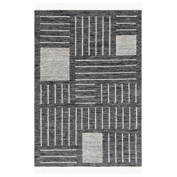 SAFAVIEH Kilim Igor Geometric Area Rug, Black/Ivory, 3' x 5'