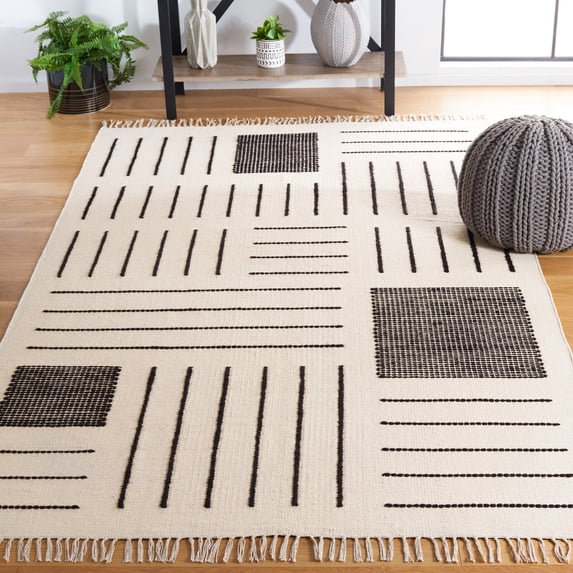 Safavieh Kilim Igor Geometric Area Rug, Ivory/Black, 5' x 8'