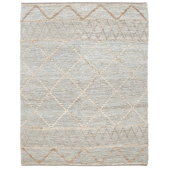 SAFAVIEH Kilim Ilija Diamond Area Rug, Silver/Natural, 9' x 12'