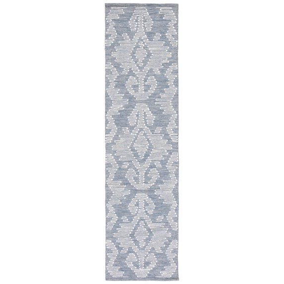 SAFAVIEH Kilim Jack Tribal Runner Rug, Blue/Ivory, 2'3" x 9'