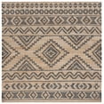 thumbnail image 1 of SAFAVIEH Kilim Jaylee Geometric Area Rug, Natural/Charcoal, 3' x 3' Square, 1 of 8
