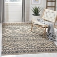 thumbnail image 1 of SAFAVIEH Kilim Jaylee Geometric Aztec Area Rug, Natural/Charcoal, 8' x 10', 1 of 9