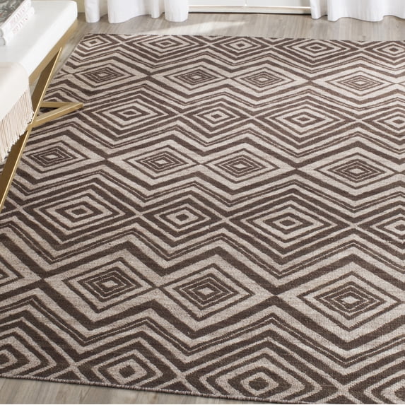 Safavieh Kilim Marcas Geometric Wool Area Rug, Gray/Light Gray, 5' x 8'