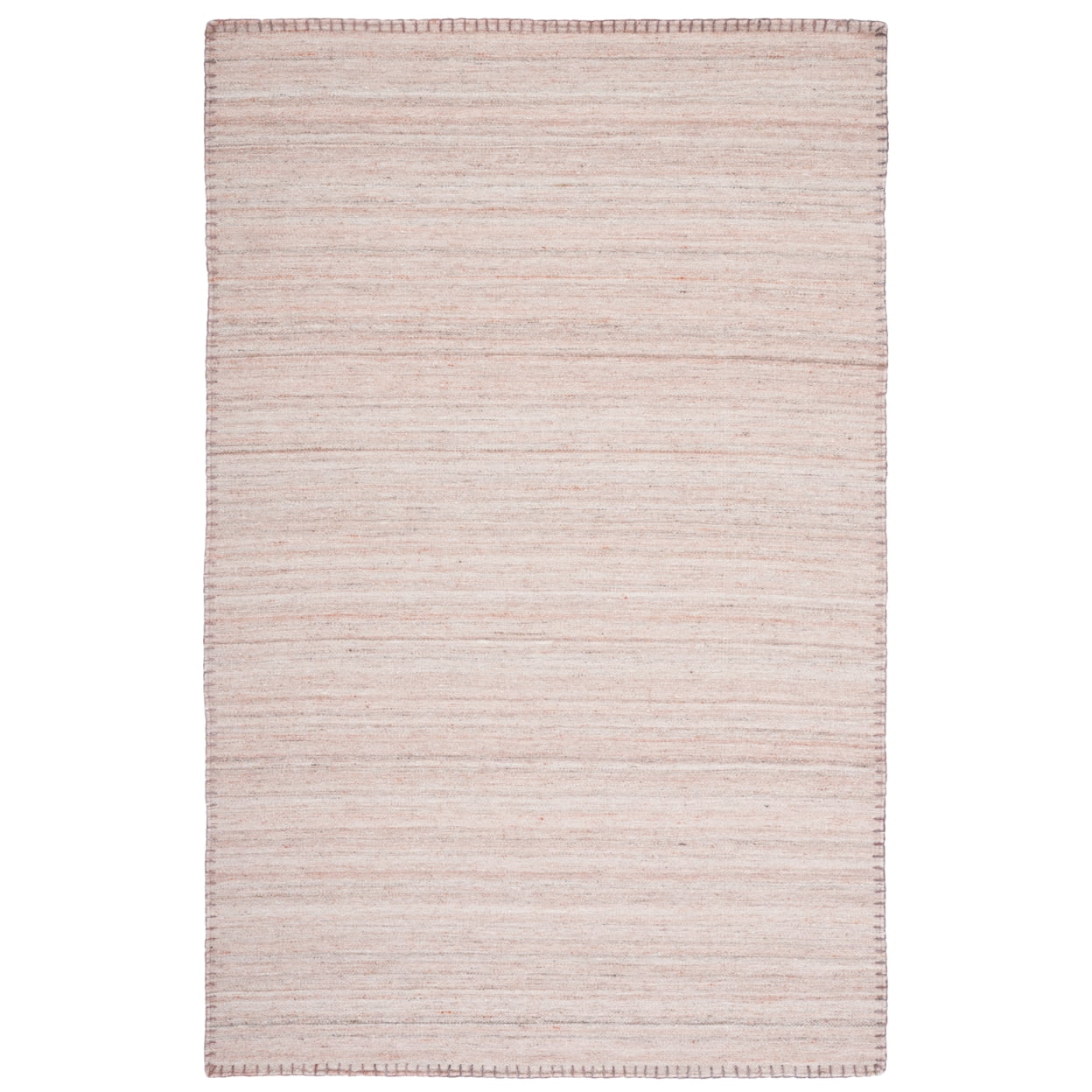 Bohemian Nomad Light Pink Wool 5' x 8' Handwoven Rug