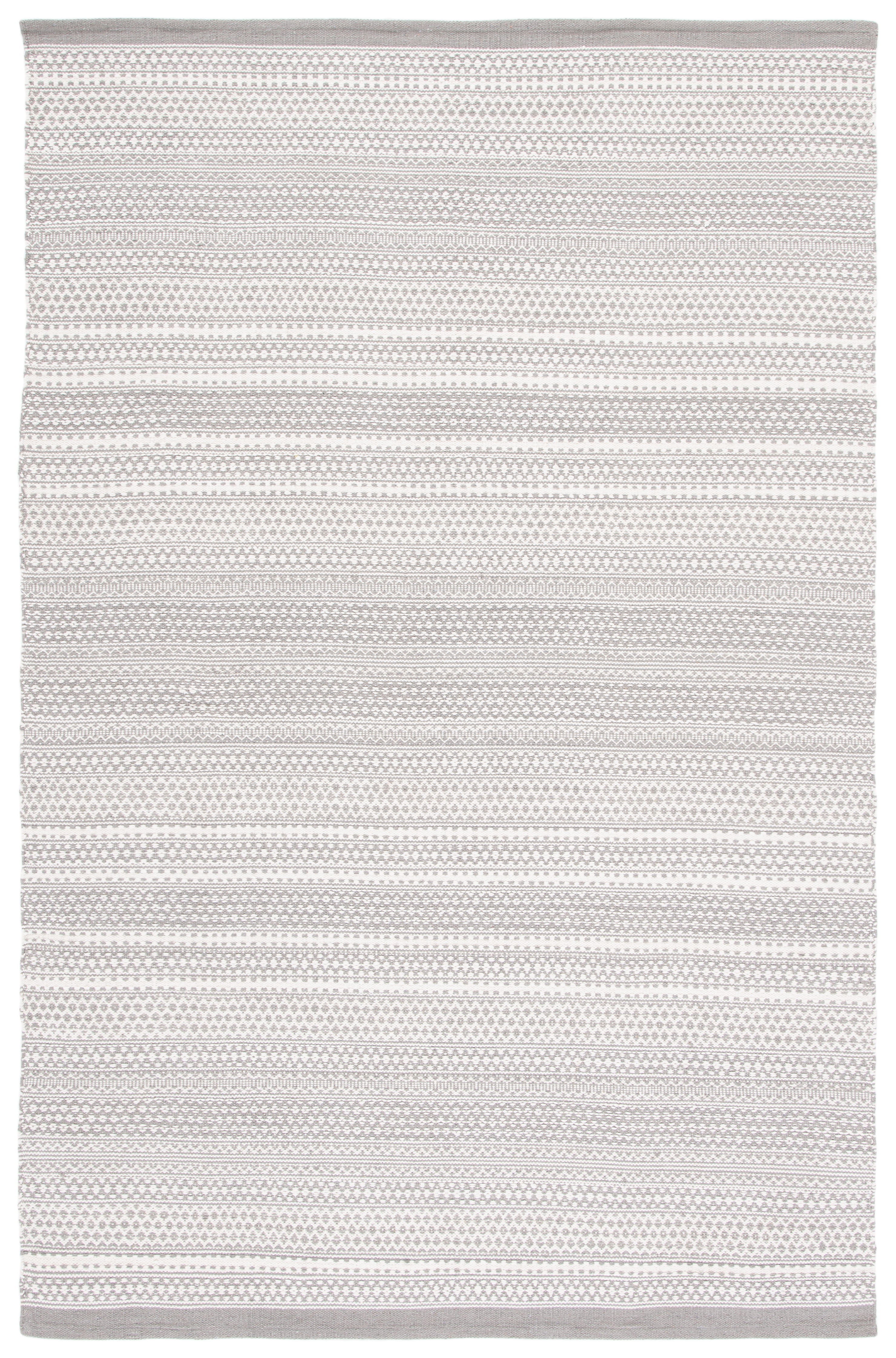 Gray Wool Handmade Flat Woven 4' x 6' Rug