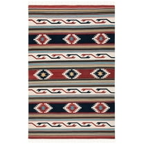 SAFAVIEH Kilim Kader Tribal Area Rug, Ivory/Rust, 3' x 5'