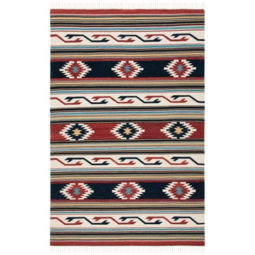 SAFAVIEH Kilim Kader Tribal Area Rug, Ivory/Rust, 3' x 5'