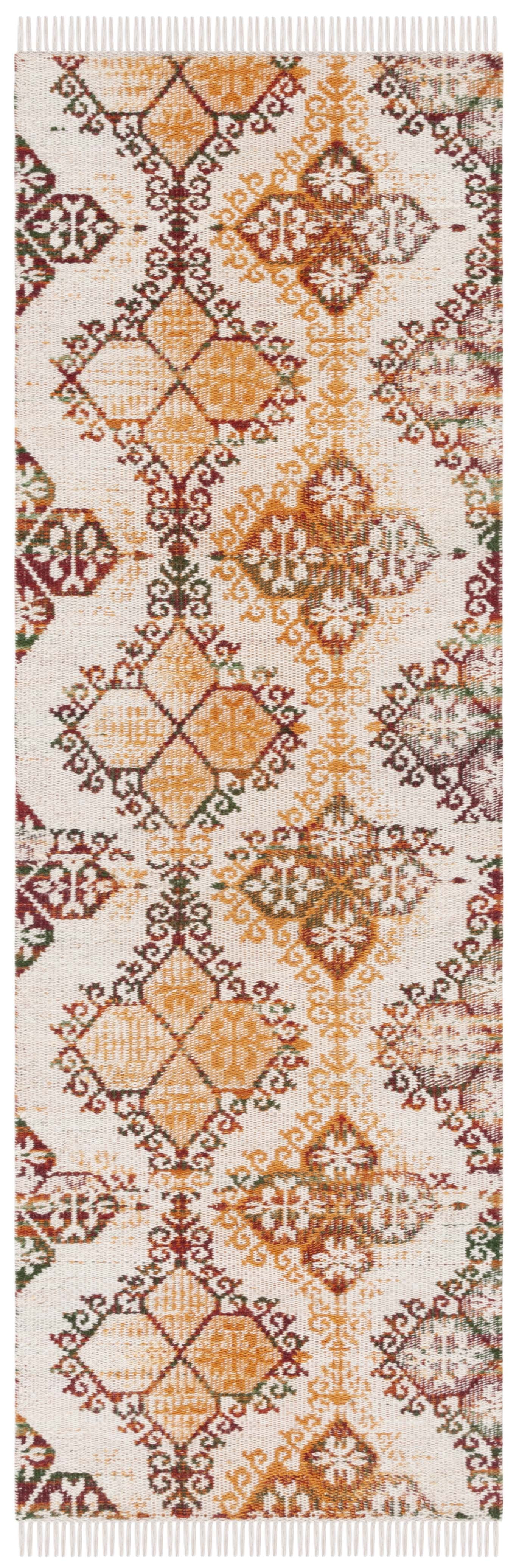 Nomadic Ivory & Gold 27" Handwoven Wool Runner Rug