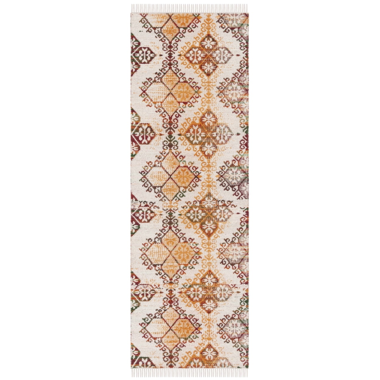 Nomadic Ivory & Gold 27" Handwoven Wool Runner Rug