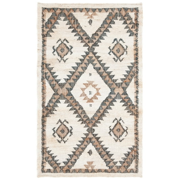 SAFAVIEH Kilim Aindreas Tribal Area Rug, Ivory/Black, 3' x 5'